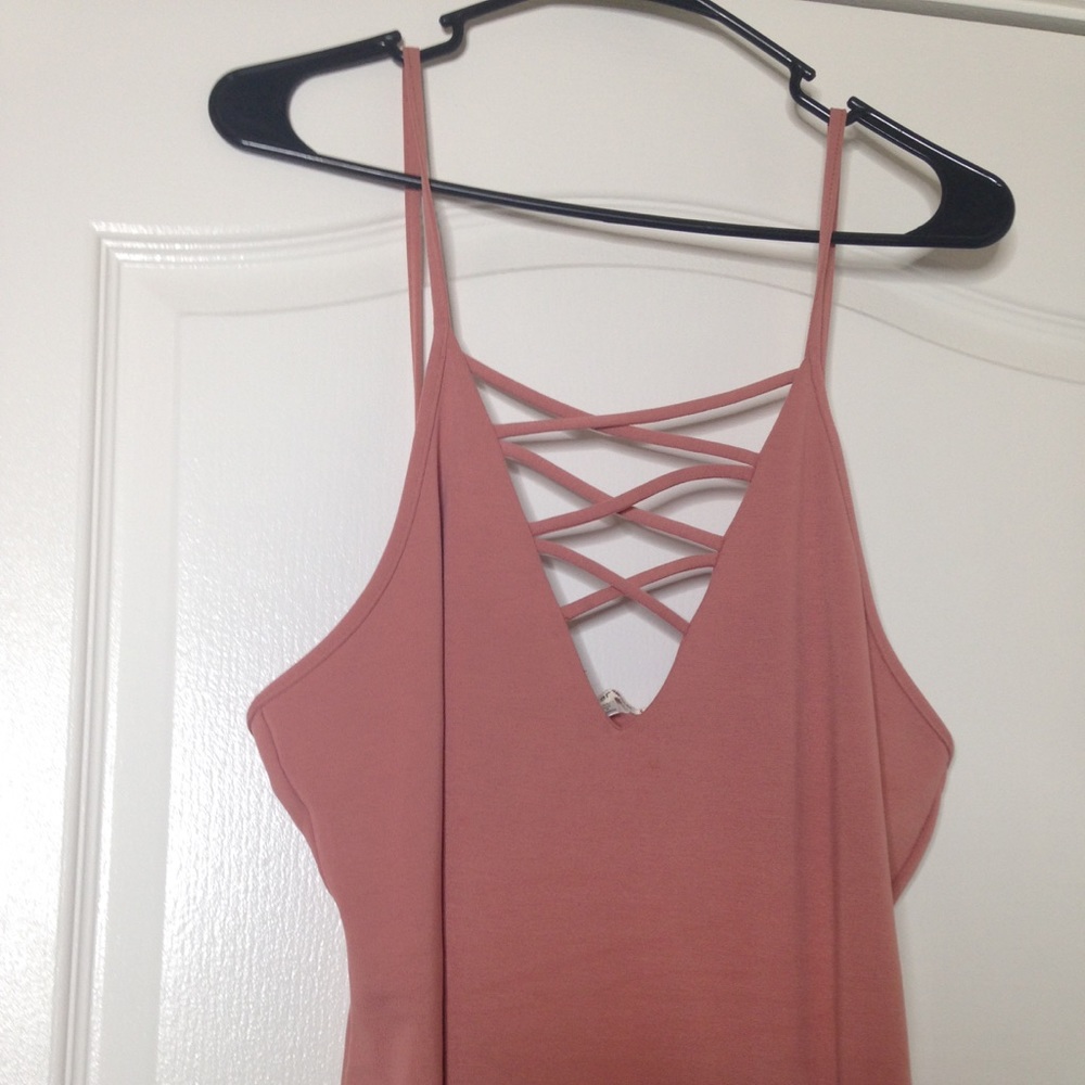 Peach mini dress
